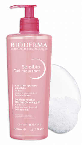 BIODERMA termékfotó, Sensibio Gel moussant 500ml, habzó gél érzékeny bőrre